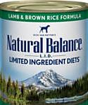 Natural Balance L.i.d. Limited Ingredient Diets Lamb and Brown Rice Formula Wet Dog Food, 13-oz, Case Of 12, 12-pack